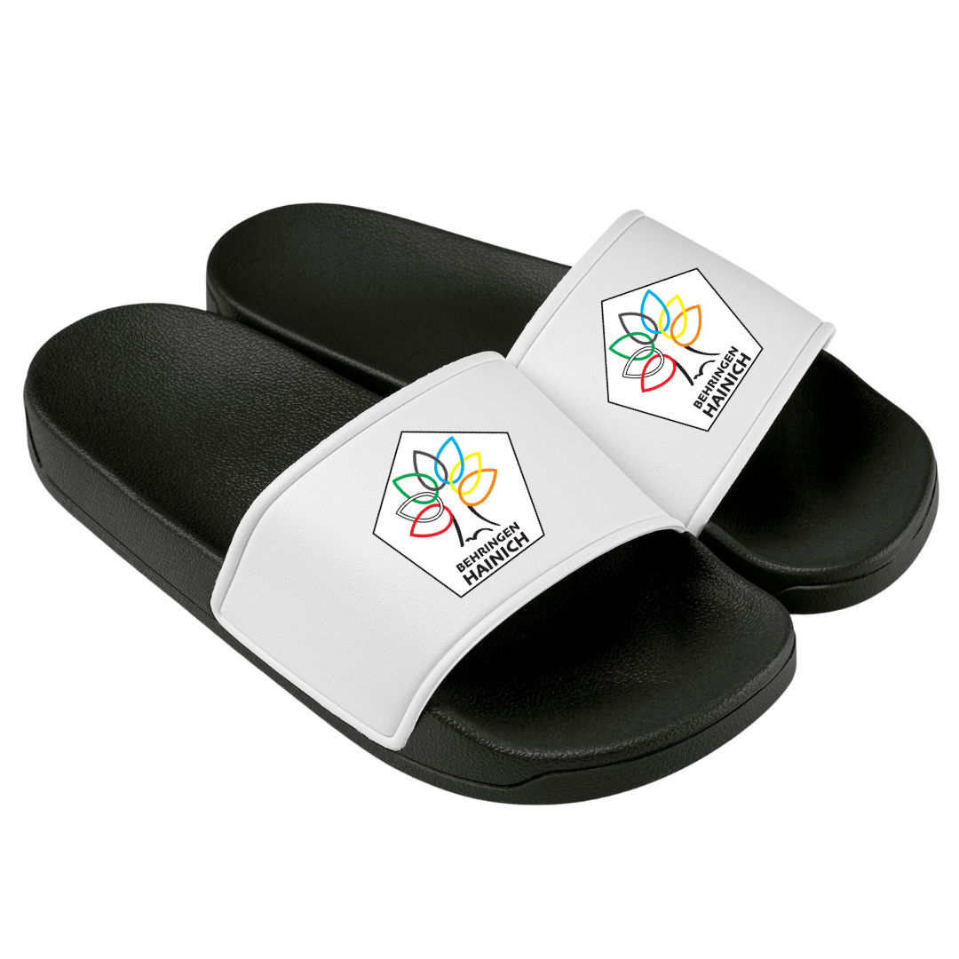 Badelatschen Schwarz/Weiß