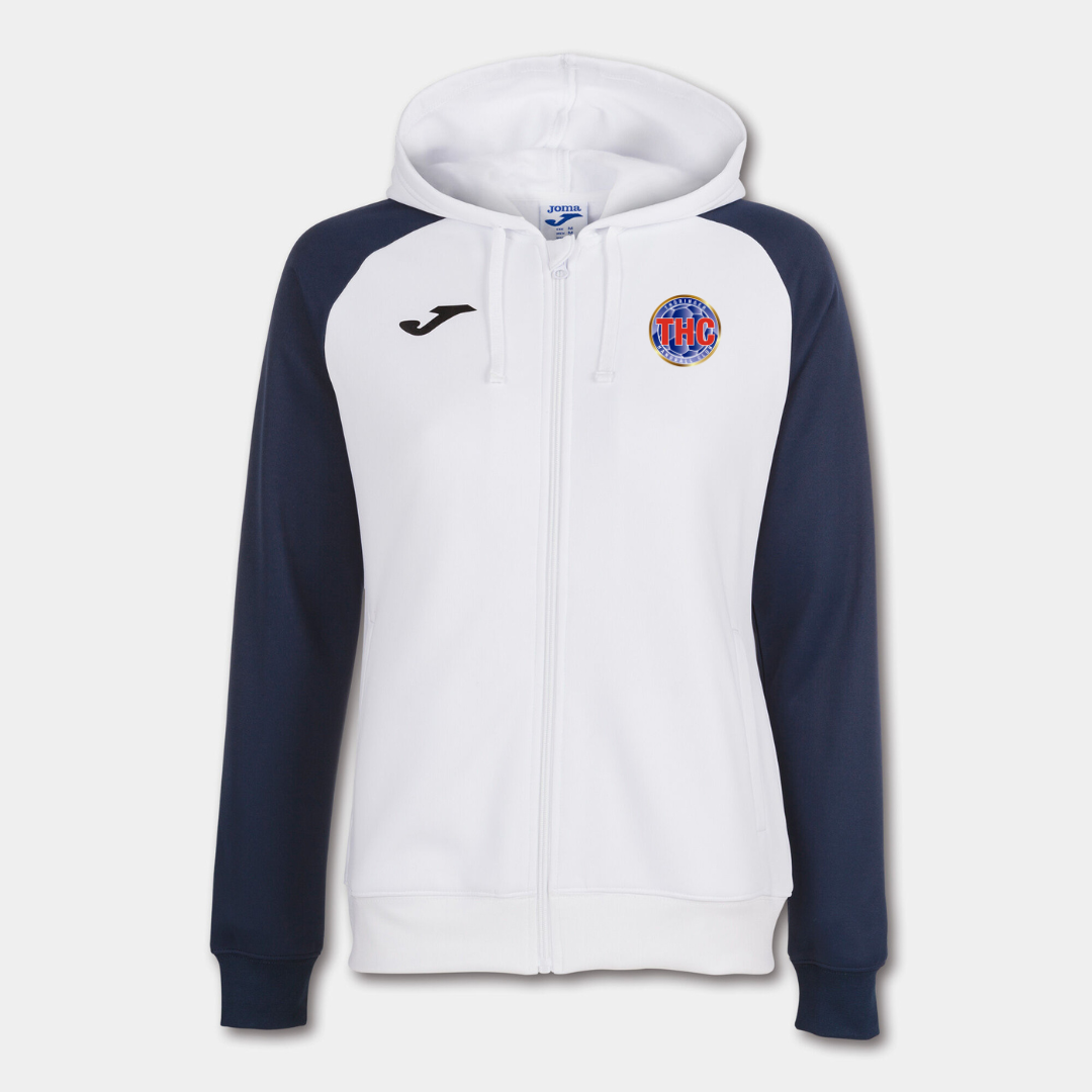 Sweatjacke Weiß-Navy