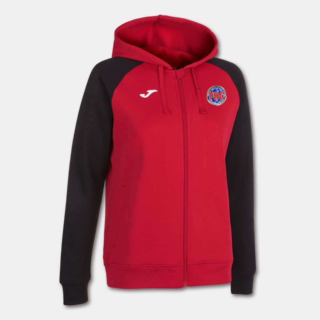 Sweatjacke Rot-Schwarz